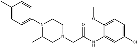 N-(5-chloro-2-methoxyphenyl)-2-[3-methyl-4-(4-methylphenyl)piperazin-1-yl]acetamide Struktur