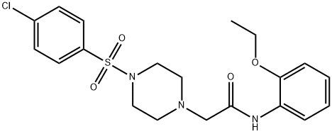 2-[4-(4-chlorophenyl)sulfonylpiperazin-1-yl]-N-(2-ethoxyphenyl)acetamide Struktur