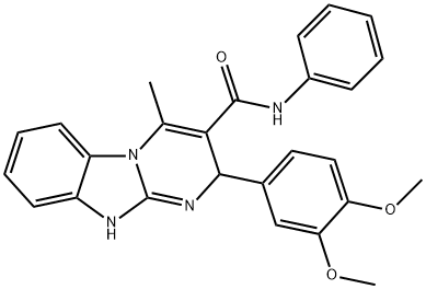 2-(3,4-dimethoxyphenyl)-4-methyl-N-phenyl-2,10-dihydropyrimido[1,2-a]benzimidazole-3-carboxamide Struktur