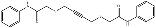 2-[4-(2-anilino-2-oxoethyl)sulfanylbut-2-ynylsulfanyl]-N-phenylacetamide Struktur