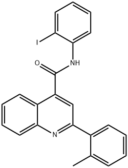 N-(2-iodophenyl)-2-(2-methylphenyl)quinoline-4-carboxamide Struktur