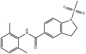 N-(2,6-dimethylphenyl)-1-methylsulfonyl-2,3-dihydroindole-5-carboxamide Struktur