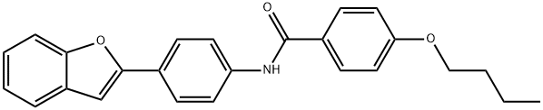 N-[4-(1-benzofuran-2-yl)phenyl]-4-butoxybenzamide Struktur