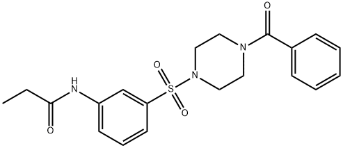 N-[3-(4-benzoylpiperazin-1-yl)sulfonylphenyl]propanamide Struktur