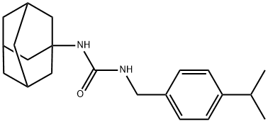 1-(1-adamantyl)-3-[(4-propan-2-ylphenyl)methyl]urea Struktur