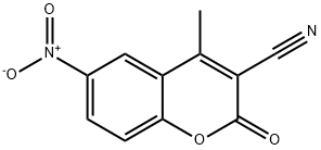 4-methyl-6-nitro-2-oxochromene-3-carbonitrile Struktur