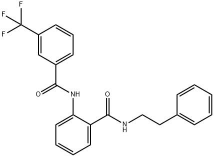 N-(2-phenylethyl)-2-[[3-(trifluoromethyl)benzoyl]amino]benzamide Struktur