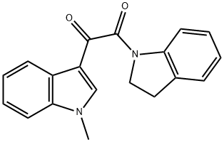 1-(2,3-dihydroindol-1-yl)-2-(1-methylindol-3-yl)ethane-1,2-dione Struktur