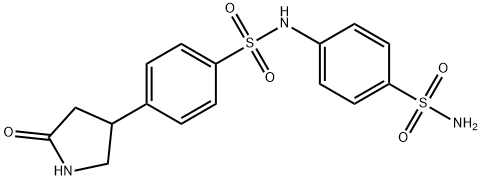 4-(5-oxopyrrolidin-3-yl)-N-(4-sulfamoylphenyl)benzenesulfonamide Struktur