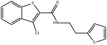 3-chloro-N-(2-thiophen-2-ylethyl)-1-benzothiophene-2-carboxamide Struktur