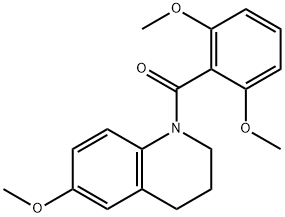 (2,6-dimethoxyphenyl)-(6-methoxy-3,4-dihydro-2H-quinolin-1-yl)methanone Struktur