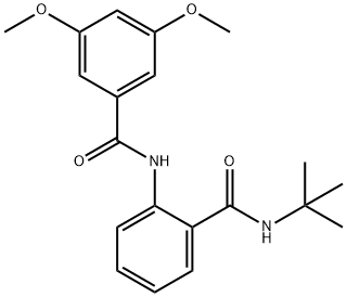 N-[2-(tert-butylcarbamoyl)phenyl]-3,5-dimethoxybenzamide Struktur