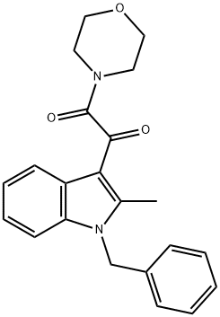 1-(1-benzyl-2-methylindol-3-yl)-2-morpholin-4-ylethane-1,2-dione Struktur