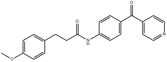 3-(4-methoxyphenyl)-N-[4-(pyridine-4-carbonyl)phenyl]propanamide Struktur