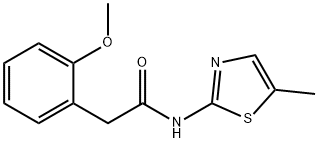 2-(2-methoxyphenyl)-N-(5-methyl-1,3-thiazol-2-yl)acetamide Struktur