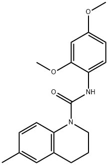 N-(2,4-dimethoxyphenyl)-6-methyl-3,4-dihydro-2H-quinoline-1-carboxamide Struktur