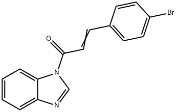 (E)-1-(benzimidazol-1-yl)-3-(4-bromophenyl)prop-2-en-1-one Struktur