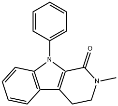 2,3,4,9-Tetrahydro-2-methyl-9-phenyl-1H-pyrido[3,4-b]indol-1-one Struktur