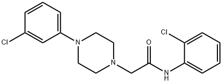 N-(2-chlorophenyl)-2-[4-(3-chlorophenyl)piperazin-1-yl]acetamide Struktur