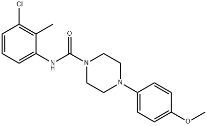 N-(3-chloro-2-methylphenyl)-4-(4-methoxyphenyl)piperazine-1-carboxamide Struktur