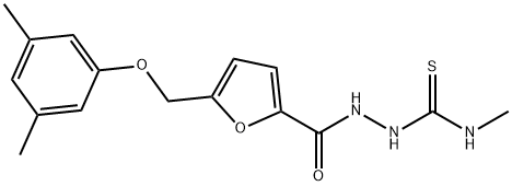 1-[[5-[(3,5-dimethylphenoxy)methyl]furan-2-carbonyl]amino]-3-methylthiourea Struktur