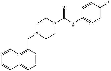 N-(4-fluorophenyl)-4-(naphthalen-1-ylmethyl)piperazine-1-carbothioamide Struktur