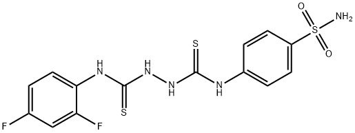 1-(2,4-difluorophenyl)-3-[(4-sulfamoylphenyl)carbamothioylamino]thiourea Struktur