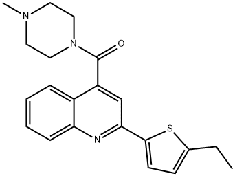 [2-(5-ethylthiophen-2-yl)quinolin-4-yl]-(4-methylpiperazin-1-yl)methanone Struktur