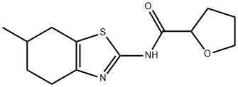 N-(6-methyl-4,5,6,7-tetrahydro-1,3-benzothiazol-2-yl)oxolane-2-carboxamide Struktur