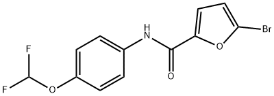 5-bromo-N-[4-(difluoromethoxy)phenyl]furan-2-carboxamide Struktur