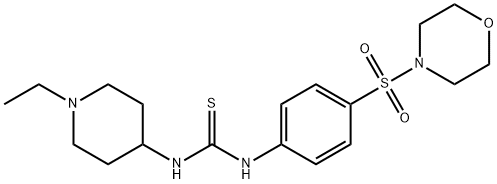 1-(1-ethylpiperidin-4-yl)-3-(4-morpholin-4-ylsulfonylphenyl)thiourea Struktur