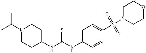 1-(4-morpholin-4-ylsulfonylphenyl)-3-(1-propan-2-ylpiperidin-4-yl)thiourea Struktur