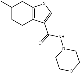 6-methyl-N-morpholin-4-yl-4,5,6,7-tetrahydro-1-benzothiophene-3-carboxamide Struktur