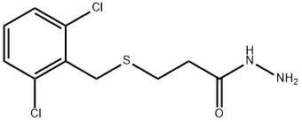 3-[(2,6-dichlorophenyl)methylsulfanyl]propanehydrazide Struktur