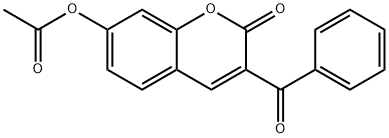 (3-benzoyl-2-oxochromen-7-yl) acetate Struktur