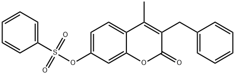 (3-benzyl-4-methyl-2-oxochromen-7-yl) benzenesulfonate Structure