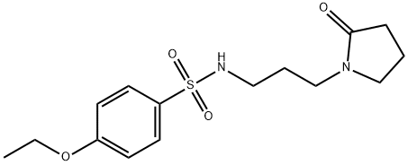 4-ethoxy-N-[3-(2-oxopyrrolidin-1-yl)propyl]benzenesulfonamide Struktur