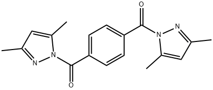 [4-(3,5-dimethylpyrazole-1-carbonyl)phenyl]-(3,5-dimethylpyrazol-1-yl)methanone Struktur