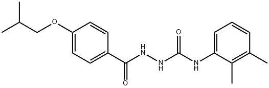 1-(2,3-dimethylphenyl)-3-[[4-(2-methylpropoxy)benzoyl]amino]urea Struktur