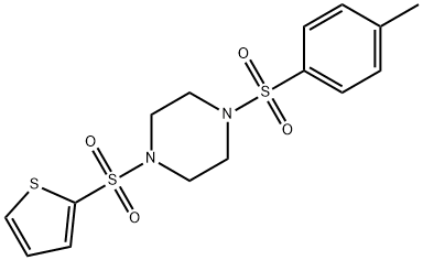 1-(4-methylphenyl)sulfonyl-4-thiophen-2-ylsulfonylpiperazine Struktur