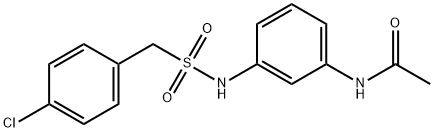 N-[3-[(4-chlorophenyl)methylsulfonylamino]phenyl]acetamide Struktur