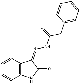 N'-(2-oxoindol-3-yl)-2-phenylacetohydrazide Struktur