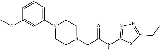 N-(5-ethyl-1,3,4-thiadiazol-2-yl)-2-[4-(3-methoxyphenyl)piperazin-1-yl]acetamide Struktur