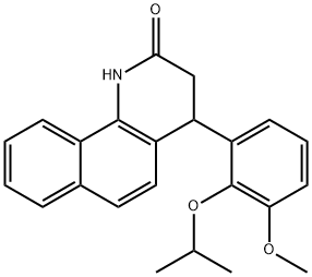 4-(3-methoxy-2-propan-2-yloxyphenyl)-3,4-dihydro-1H-benzo[h]quinolin-2-one Struktur