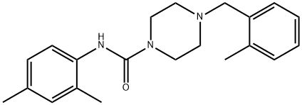 N-(2,4-dimethylphenyl)-4-[(2-methylphenyl)methyl]piperazine-1-carboxamide Struktur