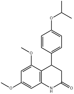 5,7-dimethoxy-4-(4-propan-2-yloxyphenyl)-3,4-dihydro-1H-quinolin-2-one Struktur