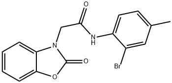 N-(2-bromo-4-methylphenyl)-2-(2-oxo-1,3-benzoxazol-3-yl)acetamide Struktur