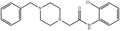 2-(4-benzylpiperazin-1-yl)-N-(2-chlorophenyl)acetamide Struktur