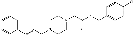 N-[(4-chlorophenyl)methyl]-2-[4-[(E)-3-phenylprop-2-enyl]piperazin-1-yl]acetamide Struktur