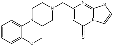 7-[[4-(2-methoxyphenyl)piperazin-1-yl]methyl]-[1,3]thiazolo[3,2-a]pyrimidin-5-one Struktur